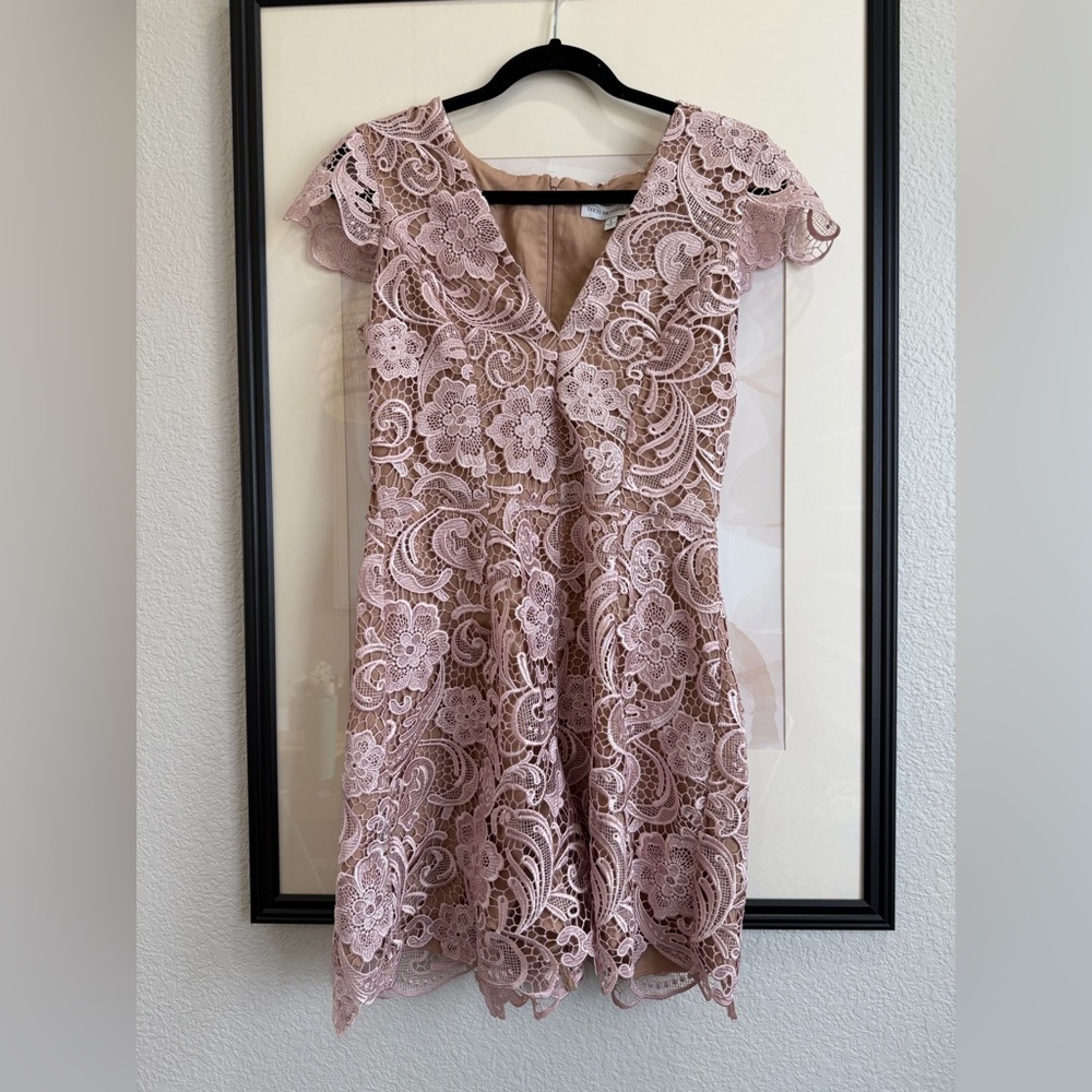 Dress the Population Lace Romper in Blush Party Birthday Bridal Wedding Prom